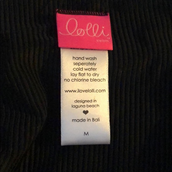 Lolli Swim ribbed high waist bikini bottom size M - Picture 4 of 5